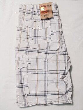 Men's Ruff Hewn Vintage Plaid Cargo Shorts Brand New w/Tags!